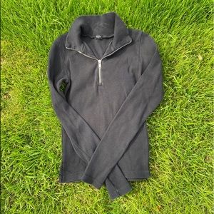 brandy ribbed quarter zip sweater